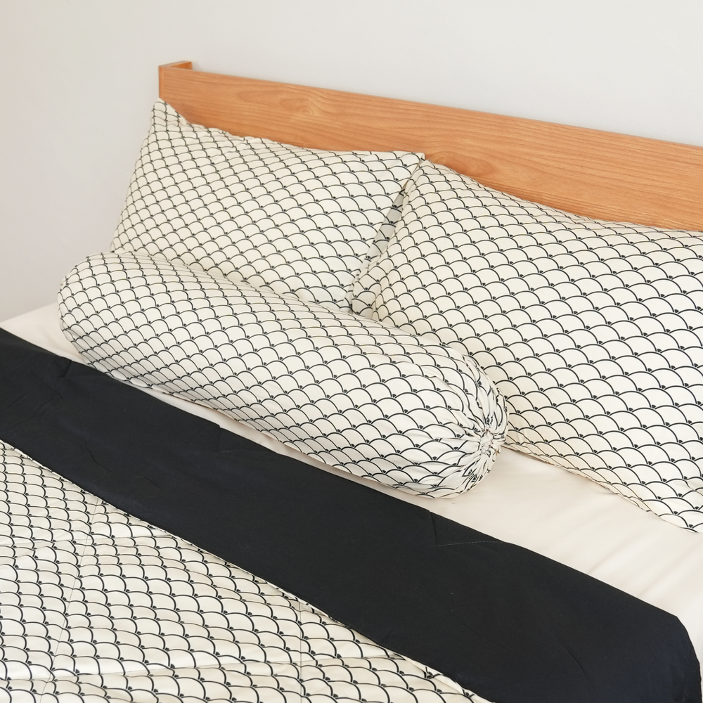 AirySoft Urban Geometric Pattern Bedding Set (Without Bed Sheet)
