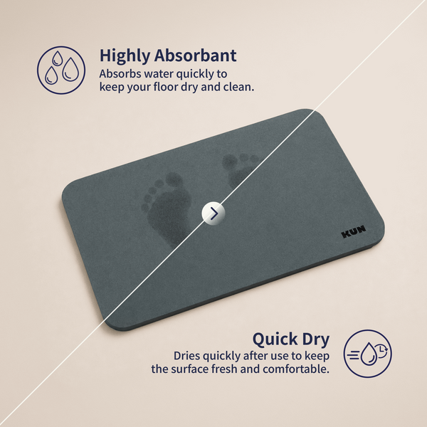 KUN Home Series Diatomite Bath Mat