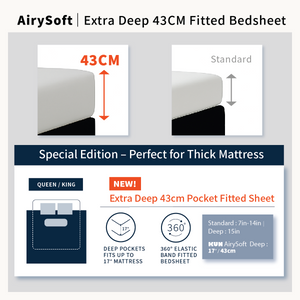 AirySoft Plain Colour 17inch Bed Sheet