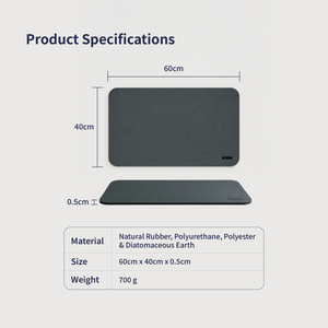 KUN Home Series Diatomite Bath Mat