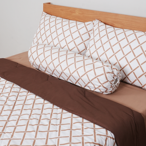 AirySoft Urban Geometric Pattern Bedding Set (Without Bed Sheet)