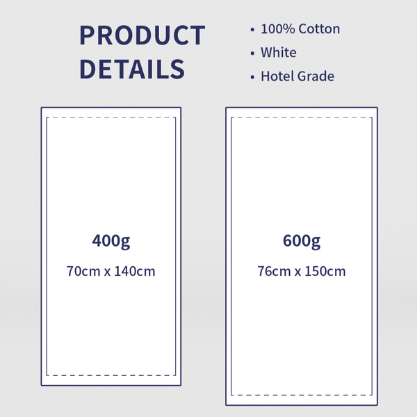 KUN Premium Hotel Quality Natural Cotton Bath Towel