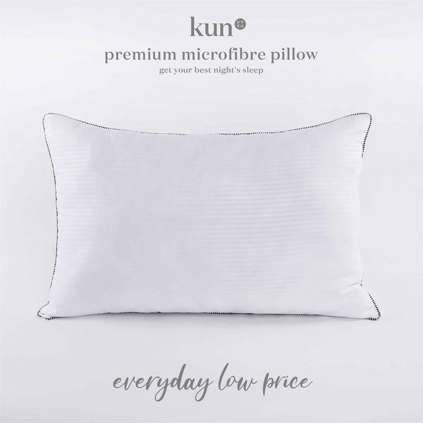 [Kun Official] Black Piping Hotel Pillow
